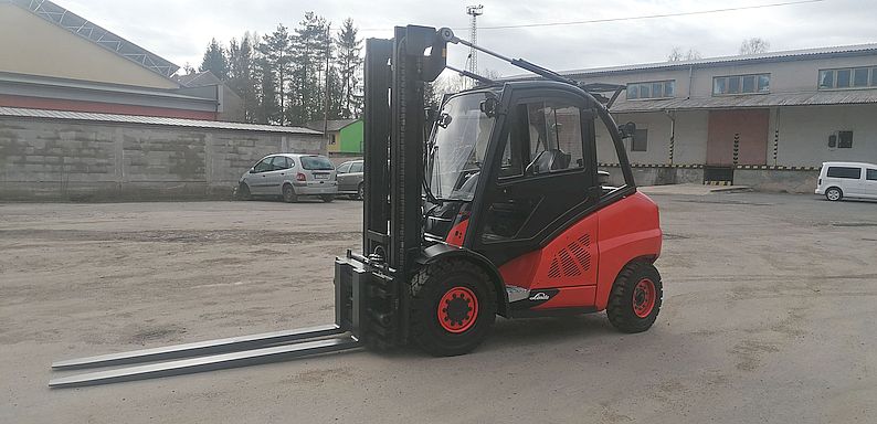LINDE H50D-02 svěrné vidlice, pozicionér + boční posuv